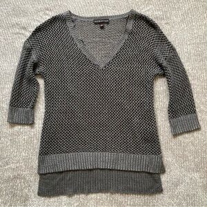 Rock & Republic Skull Sweater Medium Loose Knit Casual Goth Grunge Retro Classic